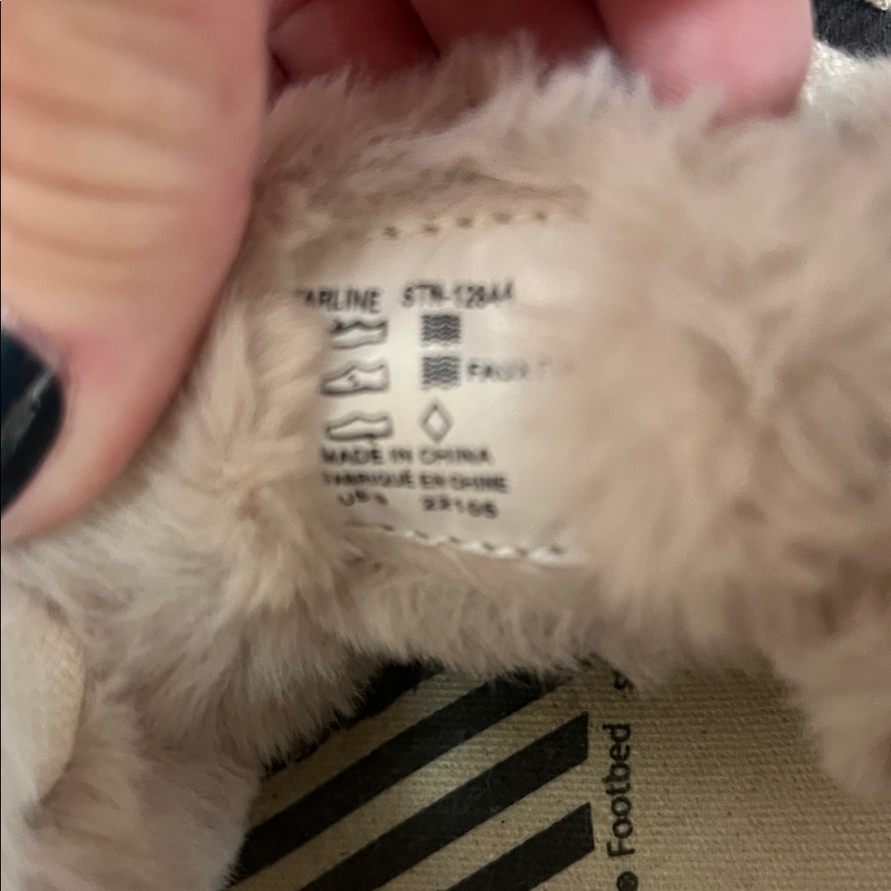 Taos Footwear Black and White Fur-Trimmed Sneakers - Picture 3 of 4